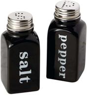 🖤 dii design imports ceramic salt & pepper shakers (black), 2.01" - classy ceramic salt & pepper shakers: trendy black design by dii logo