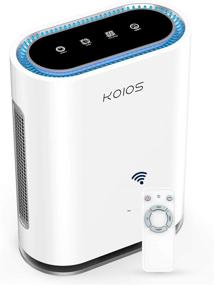 img 4 attached to 🌬️ KOIOS Large Room Air Purifier - True HEPA Filter, Activated Carbon, UV Sanitizer, Ionic Air Cleaner - Detects Air Quality, Auto Mode - Removes Dust, Pet dander, Pollen, Allergens, Smoke, Odor - Ideal for Home & Office