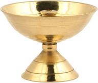 traditional shubhkart handmade indian brass pyali: elegant oil lamp diya/deepak/deepam small logo