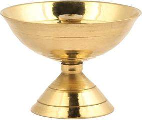 img 4 attached to Traditional Shubhkart Handmade Indian Brass Pyali: Elegant Oil Lamp Diya/Deepak/Deepam Small