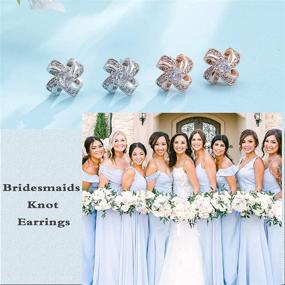 img 1 attached to 💍 Bridesmaid Proposal Zirconia Earrings - Jewelry for Girls