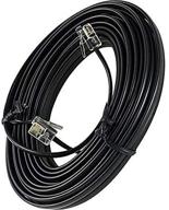 📞 bistras 50' foot black telephone extension cord: reliable rj-11 cable for enhanced connectivity logo