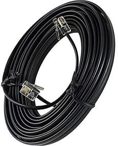 img 2 attached to 📞 Bistras 50-футовый черный телефонный удлинительный кабель: надежный кабель RJ-11 для улучшенной связи.