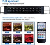 enhance your aquarium with full-spectrum rgb fish tank light: 24-hour sunrise and sunset ecosystem, remote timing, 19.5w power, suitable for 19’-31’’ aquariums and reptile plants logo