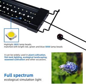 img 3 attached to Enhance Your Aquarium with Full-Spectrum RGB Fish Tank Light: 24-Hour Sunrise and Sunset Ecosystem, Remote Timing, 19.5W Power, Suitable for 19’-31’’ Aquariums and Reptile Plants