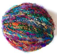 🧶 multicolor recycled sari silk yarn ball (100 grams) for knitting, crochet, weaving - enhanced seo logo