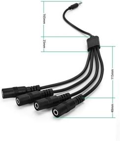 img 3 attached to ONXE 3.5 мм аудиоразветвитель гнезда МР3 плееру, мобильному телефону, ноутбуку, ПК - черный
