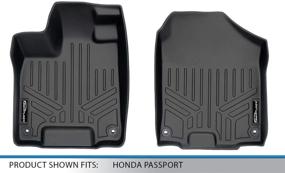 img 1 attached to 🚗 MAXLINER Custom Fit Floor Mats: Black Liner Set for 2019-2021 Honda Passport - 1st Row