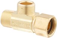🛠️ mueller industries 993-016nl low lead brass supply stop extender tee, 3/8" x 3/8" x 3/8", antique brass finish - enhanced seo logo