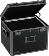 🔒 tactical black vaultz locking file storage chest - letter/legal size, two-handled, 16.5 x 13.5 x 12 inches logo
