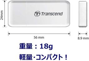 img 1 attached to 💻 Transcend USB 3.1 Gen1 Card Reader, TS-RDF5W (White) - High Speed SDHC/microSDXC Card Reader