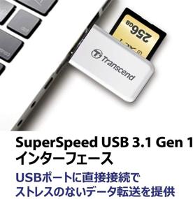 img 3 attached to 💻 Transcend USB 3.1 Gen1 Card Reader, TS-RDF5W (White) - High Speed SDHC/microSDXC Card Reader