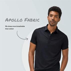 img 3 attached to Ms Apollo Polo Black Recycled Men's Clothing