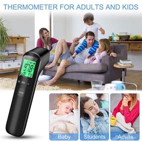 img 2 attached to 🌡️ Touchless Digital Forehead Thermometer: Accurate 1-Second Body Temperature Measurement with Fever Alarm LED Display for Adults, Babies, and Kids