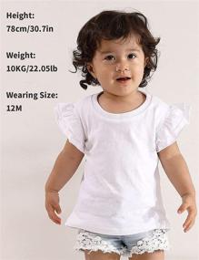 img 3 attached to A&amp;J DESIGN Baby &amp; Toddler Girl Ruffle Heavyweight T-Shirts: Stylish and High-Quality Fashion for your Little Princess
