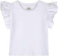 a&amp;j design baby &amp; toddler girl ruffle heavyweight t-shirts: stylish and high-quality fashion for your little princess logo