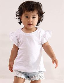 img 2 attached to A&amp;J DESIGN Baby &amp; Toddler Girl Ruffle Heavyweight T-Shirts: Stylish and High-Quality Fashion for your Little Princess