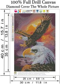 img 3 attached to 🦅 DIY 5D Eagles Diamond Painting Sunset Kits - Full Drill Animals Diamond Art Gem Painting for Adults, Kids - Embroidery Rhinestone Mosaic Making Cross Stitch Craft - Home Wall Art Decor 30x40 cm