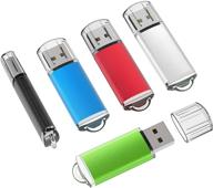 📀 topesel 16gb usb 2.0 flash drive memory stick thumb drives - 5 pack (5 mixed colors) logo