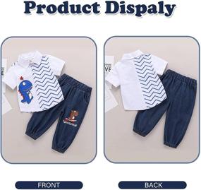 img 2 attached to 👕 Boys' Clothing Sets: Toddler Printed T-Shirt Clothes for Stylish Outfits