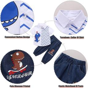 img 1 attached to 👕 Boys' Clothing Sets: Toddler Printed T-Shirt Clothes for Stylish Outfits