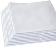 cotton white handkerchiefs set - essential men's hankies accessories logo