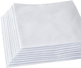img 3 attached to Cotton White Handkerchiefs Set - Essential Men's Hankies Accessories