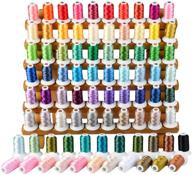 🧵 500m (550y) polyester embroidery machine thread kit - shinystitch for brother, babylock, janome, singer, pfaff, husqvarna, bernina embroidery and sewing machines (82 colors) logo