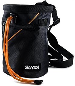 img 3 attached to 🧗 Sukoa Chalk Bag for Rock Climbing - Ultimate Bouldering Chalk Bag with Quick-Clip Belt and 2 Large Zippered Pockets - Essential Rock Climbing Gear Equipment