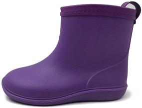 img 3 attached to 👞 Детские водонепроницаемые сапоги Amoji Chelsea Wellies для мальчиков - идеально подходят для активного отдыха на природе.