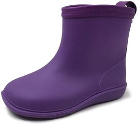 img 4 attached to 👞 Детские водонепроницаемые сапоги Amoji Chelsea Wellies для мальчиков - идеально подходят для активного отдыха на природе.