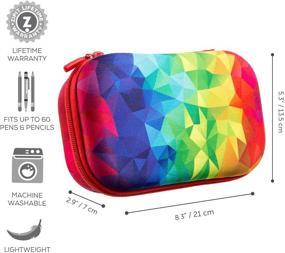 img 2 attached to ZIPIT Colorz Pencil Box: Stylish and Durable Storage Container for 60 Pens | Perfect for School and Office Supplies | Secure Zipper Closure | Kaleidoscope