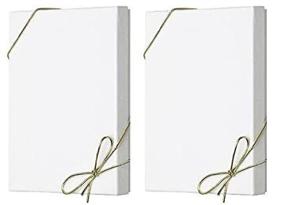 img 2 attached to 🎁 Cake Supply Shop MK872 - 10 Pack of White Men's Shirts Gift Wrap Packaging Box with Gold Stretch Loop Bows - Guaranteed Delivery in 3 Days