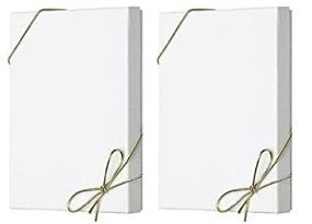 img 1 attached to 🎁 Cake Supply Shop MK872 - 10 Pack of White Men's Shirts Gift Wrap Packaging Box with Gold Stretch Loop Bows - Guaranteed Delivery in 3 Days