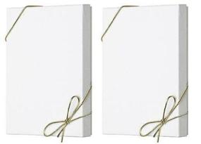 img 3 attached to 🎁 Cake Supply Shop MK872 - 10 Pack of White Men's Shirts Gift Wrap Packaging Box with Gold Stretch Loop Bows - Guaranteed Delivery in 3 Days