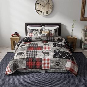 img 3 attached to 🛏️ Timber Lodge Quilt Set - Full/Queen Bedding - 3-Piece - Donna Sharp - Machine Washable