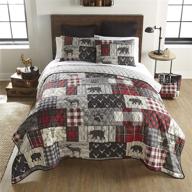 🛏️ timber lodge quilt set - full/queen bedding - 3-piece - donna sharp - machine washable logo