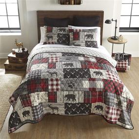 img 4 attached to 🛏️ Timber Lodge Quilt Set - Full/Queen Bedding - 3-Piece - Donna Sharp - Machine Washable