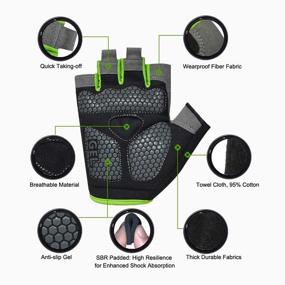 img 1 attached to 🚴 HuwaiH Cycling Gloves: Men's/Women's Half Finger Mountain Bike Gloves - Anti Slip, Shock Absorbing Gel Pad, Breathable