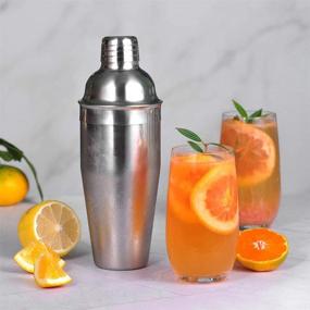 img 2 attached to 🍸 24 oz Stainless Steel Cocktail Shaker with Strainer - Ideal for Bartending, Home Bar, and Mixing Drinks - Etens Martini Shaker + Must-Have Bartender Kit