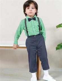 img 3 attached to Optimized Boys' Toddler Suits Bearer Outfits Sets for Clothing