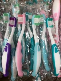 img 1 attached to Soft Toothbrushes for Children 🦷 - Assorted Colors, Individually Wrapped - 72/Pack