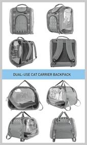 img 2 attached to XZKING Cat Backpack for Cats, Kitten, and Small Dogs - Travel Bag for Pets, Ideal for Traveling, Hiking, Camping with Puppy, Cats, and Bunny - Large Cat Backpack Carrier