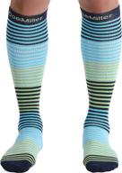 🧦 doc miller knee high compression socks: 15-20 mmhg support for men & women - travel, medical recovery, maternity, swelling, varicose veins - bright green, size large logo