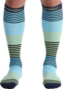 img 4 attached to 🧦 Doc Miller Knee High Compression Socks: 15-20 mmHg Support for Men & Women - Travel, Medical Recovery, Maternity, Swelling, Varicose Veins - Bright Green, Size Large