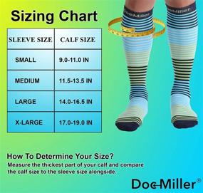 img 3 attached to 🧦 Doc Miller Knee High Compression Socks: 15-20 mmHg Support for Men & Women - Travel, Medical Recovery, Maternity, Swelling, Varicose Veins - Bright Green, Size Large