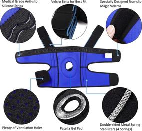 img 2 attached to NEENCA Knee Brace with Side Stabilizers and Patella Gel Pads - Adjustable Compression Knee Support Braces for Pain Relief, Meniscus Tear, ACL, MCL, Arthritis, Joint Recovery - 4 Sizes (ACE-54)