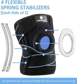 img 1 attached to NEENCA Knee Brace with Side Stabilizers and Patella Gel Pads - Adjustable Compression Knee Support Braces for Pain Relief, Meniscus Tear, ACL, MCL, Arthritis, Joint Recovery - 4 Sizes (ACE-54)