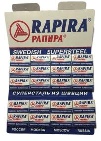 img 2 attached to 🪒 100 Rapira Swedish Super Steel Razor Blade Pack