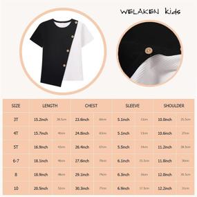 img 2 attached to Comfy and Stylish: WELAKEN Ribbed Cotton Short Sleeve T Shirts for Girls - Durable Clothing Collection